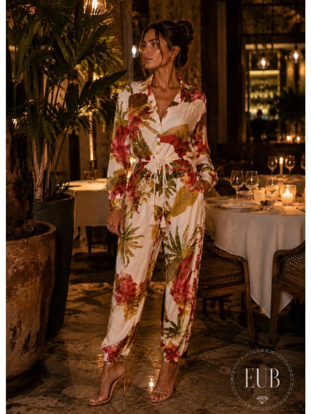 Farm Rio Spring Forest Jumpsuit Size XS New With Tags